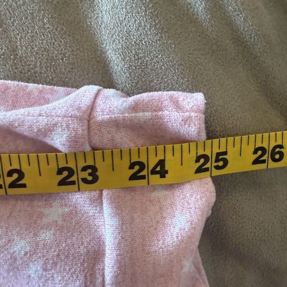 Girls M 8/10 Pajama Set Pink White Stars Pjs Pants Long Sleeve - Picture 6 of 8